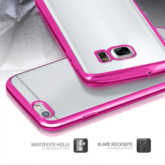 moex Chrome Case für iPhone 8 Plus – Handy Bumper mit Chrom Rand – Transparente Hülle – Weiteres Produktbild 5