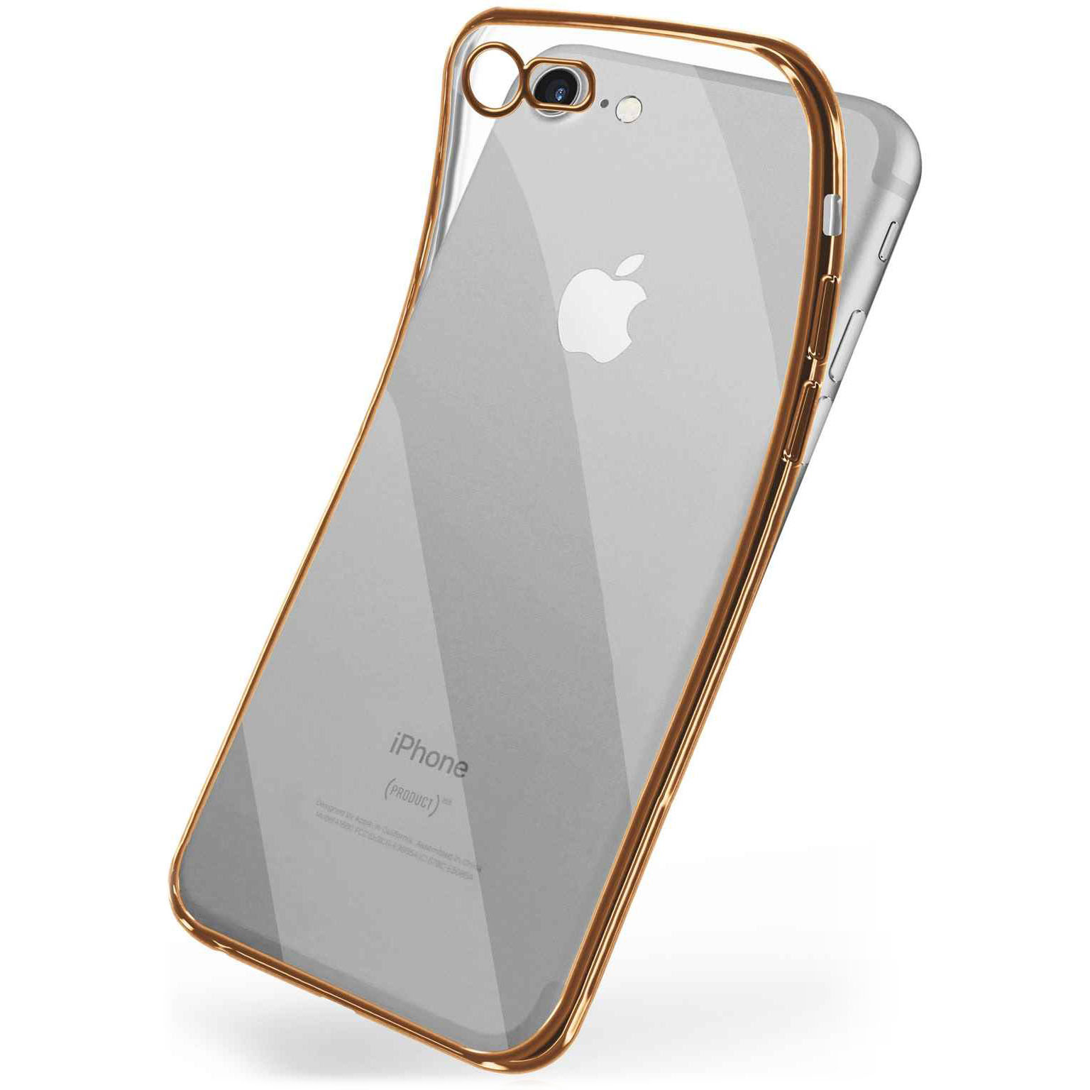 moex Chrome Case für iPhone 8 – Handy Bumper mit Chrom Rand – Transparente Hülle – undefined