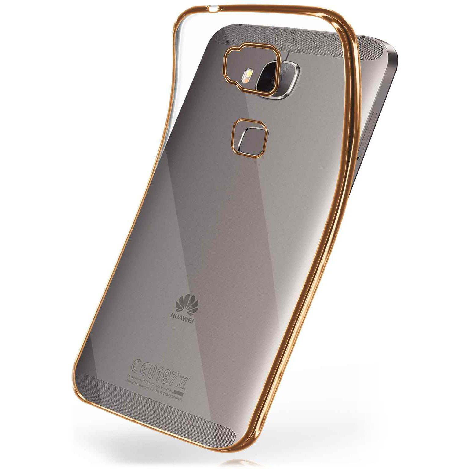 moex Chrome Case für Huawei GX8 – Handy Bumper mit Chrom Rand – Transparente Hülle – undefined