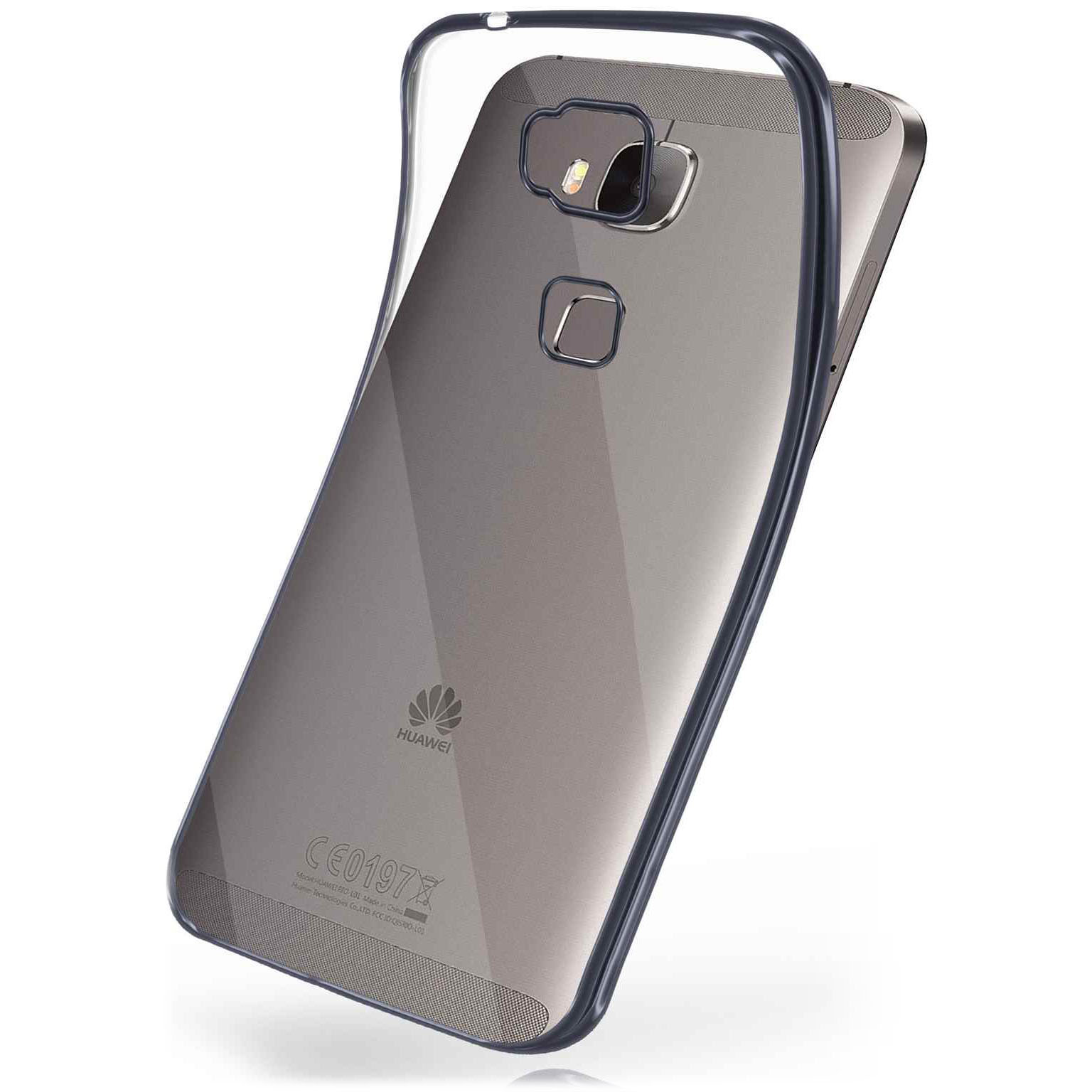 moex Chrome Case für Huawei GX8 – Handy Bumper mit Chrom Rand – Transparente Hülle Hauptbild