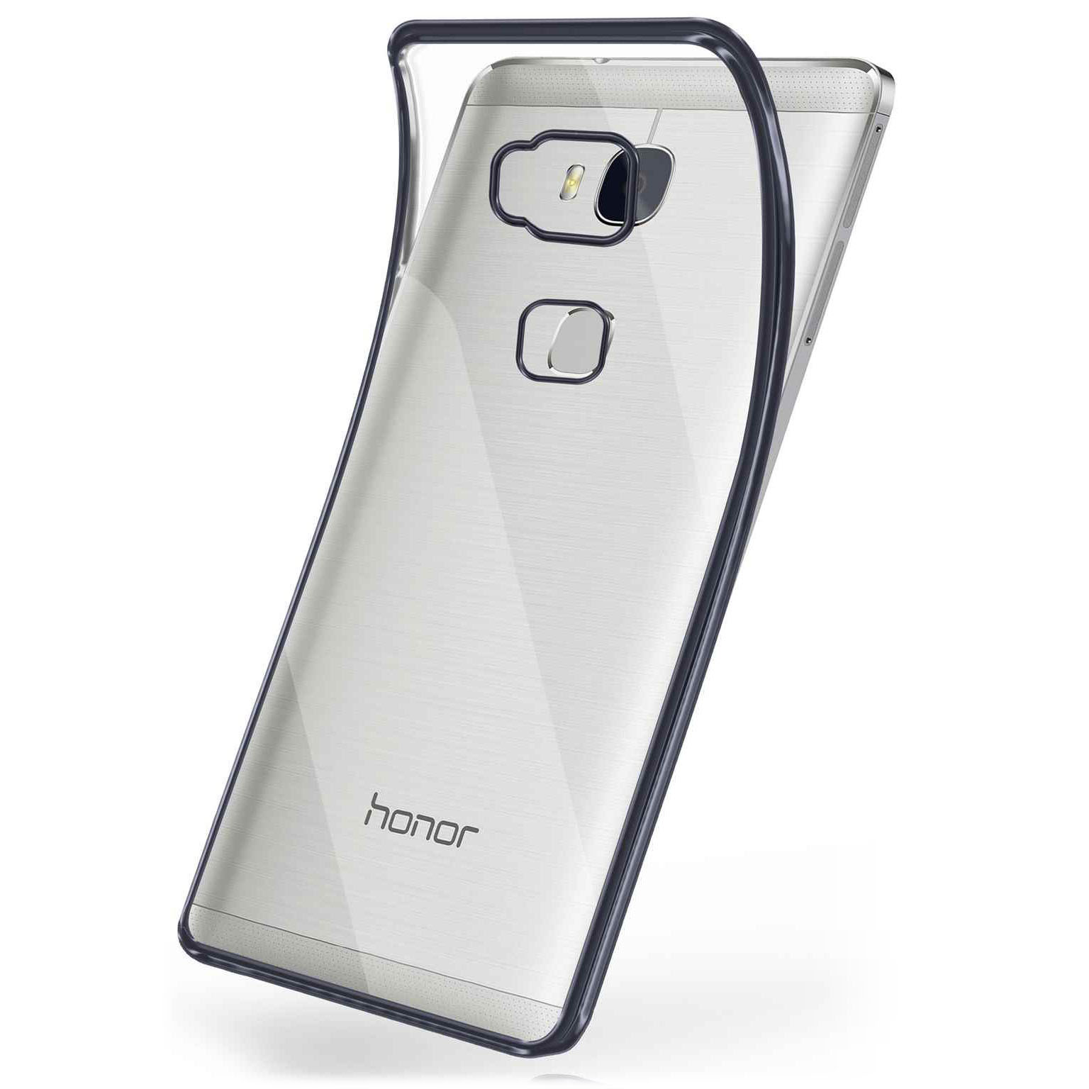 moex Chrome Case für Huawei Honor 5X – Handy Bumper mit Chrom Rand – Transparente Hülle – undefined