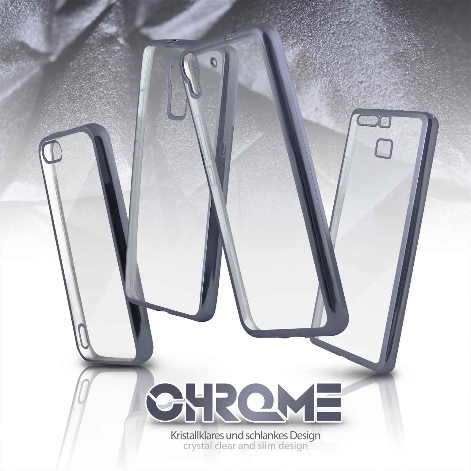 moex Chrome Case für Huawei Honor 5X – Handy Bumper mit Chrom Rand – Transparente Hülle – Weiteres Produktbild 6