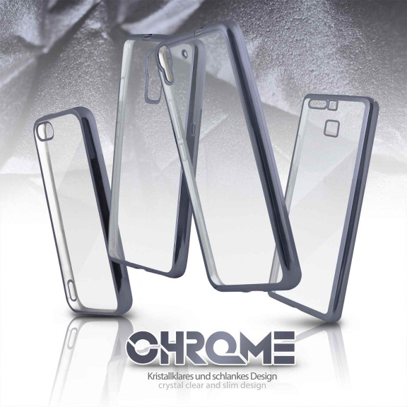 moex Chrome Case für Huawei Honor 5X – Handy Bumper mit Chrom Rand – Transparente Hülle – Weiteres Produktbild 6