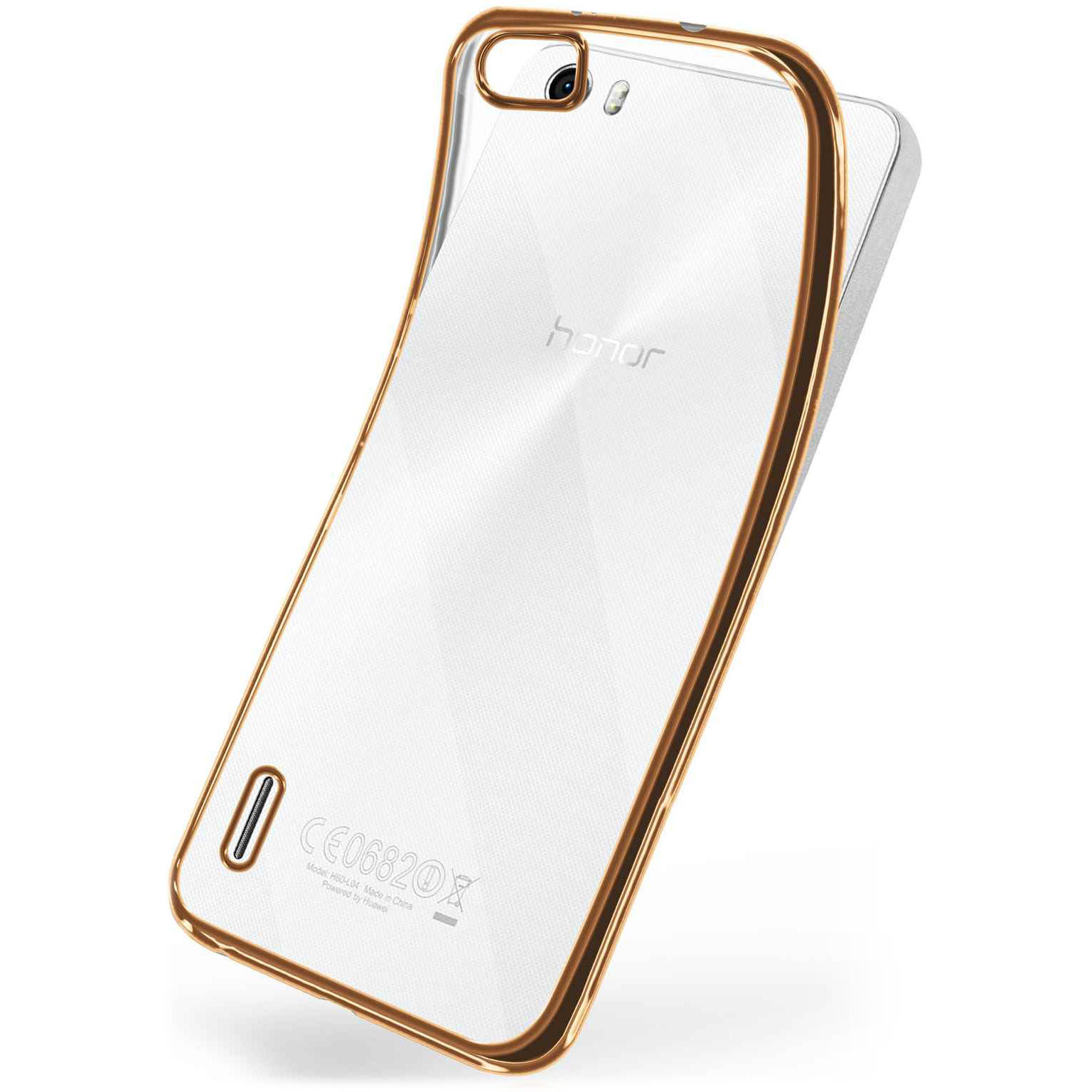 moex Chrome Case für Huawei Honor 6 – Handy Bumper mit Chrom Rand – Transparente Hülle – undefined