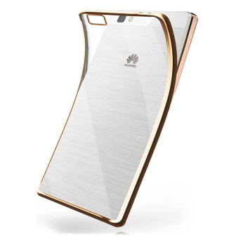 moex Chrome Case für Huawei P8 Lite 2015 – Handy Bumper mit Chrom Rand – Transparente Hülle – Gold moex Chrome Case für Huawei P8 Lite 2015 – Handy Bumper mit Chrom Rand – Transparente Hülle – Gold