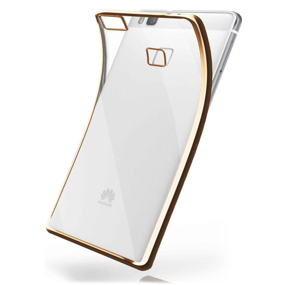 moex Chrome Case für Huawei P9 Lite – Handy Bumper mit Chrom Rand – Transparente Hülle – Weiteres Produktbild 1