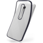 moex Chrome Case für Motorola Moto G3 – Handy Bumper mit Chrom Rand – Transparente Hülle – Weiteres Produktbild 1