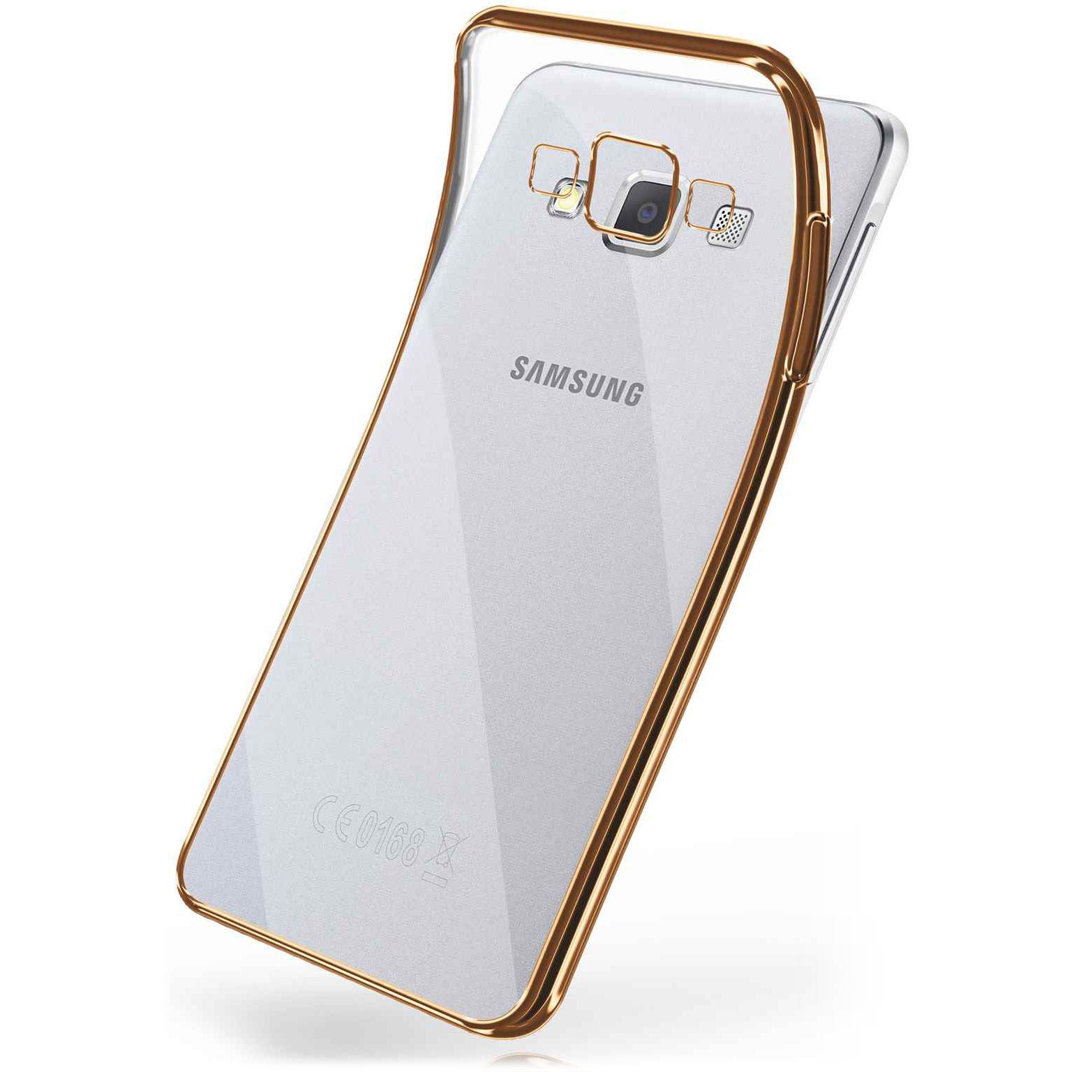moex Chrome Case für Samsung Galaxy A5 (2015) – Handy Bumper mit Chrom Rand – Transparente Hülle – Weiteres Produktbild 1 moex Chrome Case für Samsung Galaxy A5 (2015) – Handy Bumper mit Chrom Rand – Transparente Hülle – Weiteres Produktbild 1
