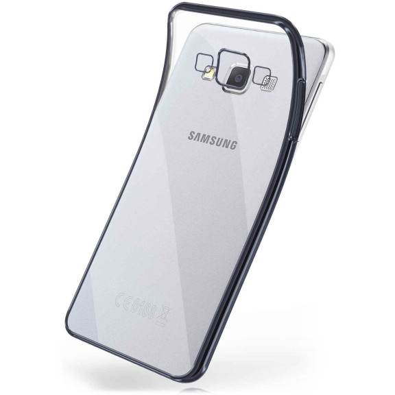 moex Chrome Case für Samsung Galaxy A5 (2015) – Handy Bumper mit Chrom Rand – Transparente Hülle – Weiteres Produktbild 1 moex Chrome Case für Samsung Galaxy A5 (2015) – Handy Bumper mit Chrom Rand – Transparente Hülle – Weiteres Produktbild 1