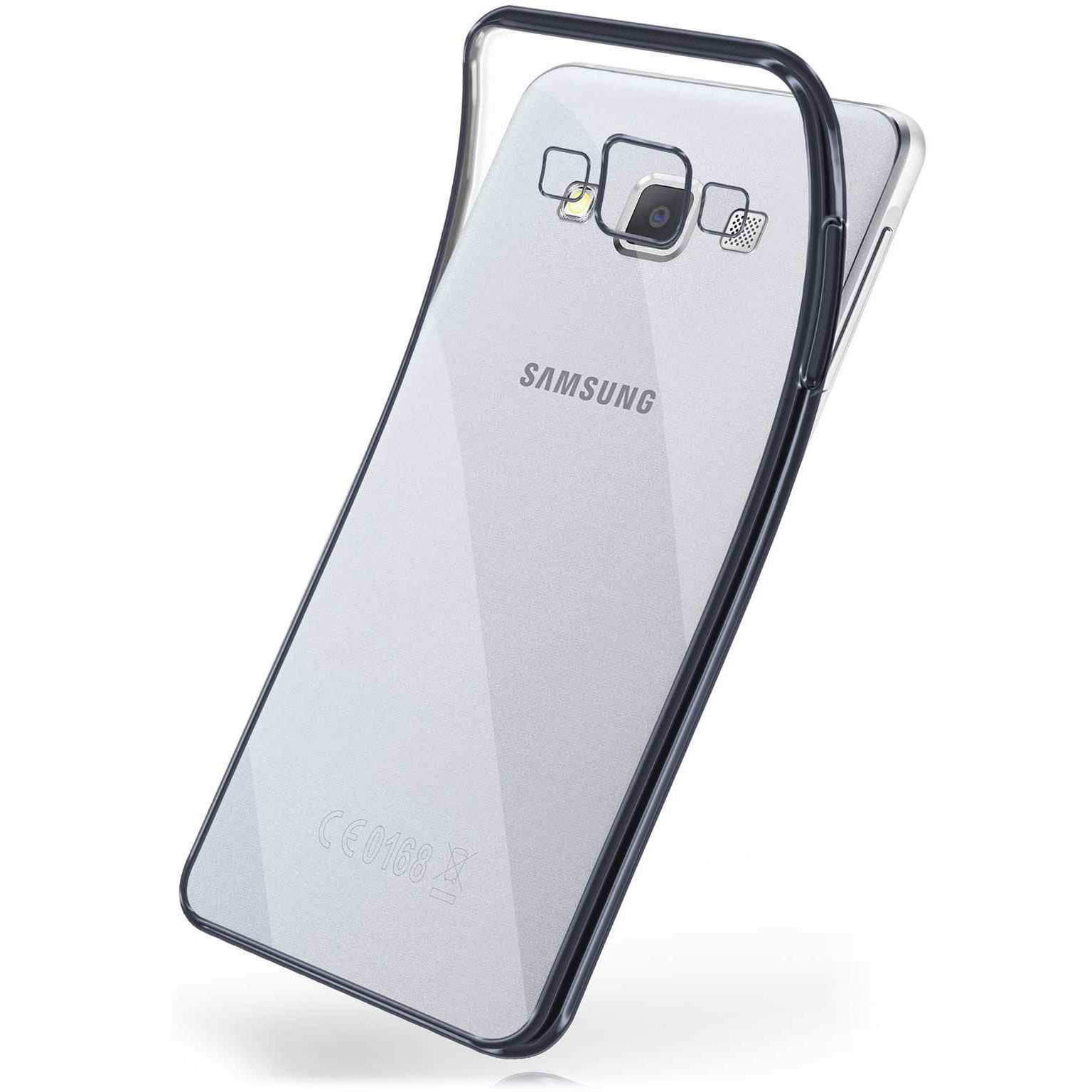 moex Chrome Case für Samsung Galaxy A5 (2015) – Handy Bumper mit Chrom Rand – Transparente Hülle Hauptbild