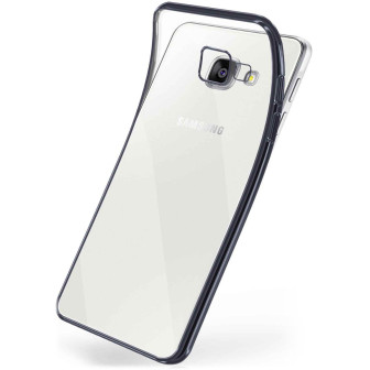 moex Chrome Case für Samsung Galaxy A5 (2016) – Handy Bumper mit Chrom Rand – Transparente Hülle – Anthracite-Black moex Chrome Case für Samsung Galaxy A5 (2016) – Handy Bumper mit Chrom Rand – Transparente Hülle – Anthracite-Black