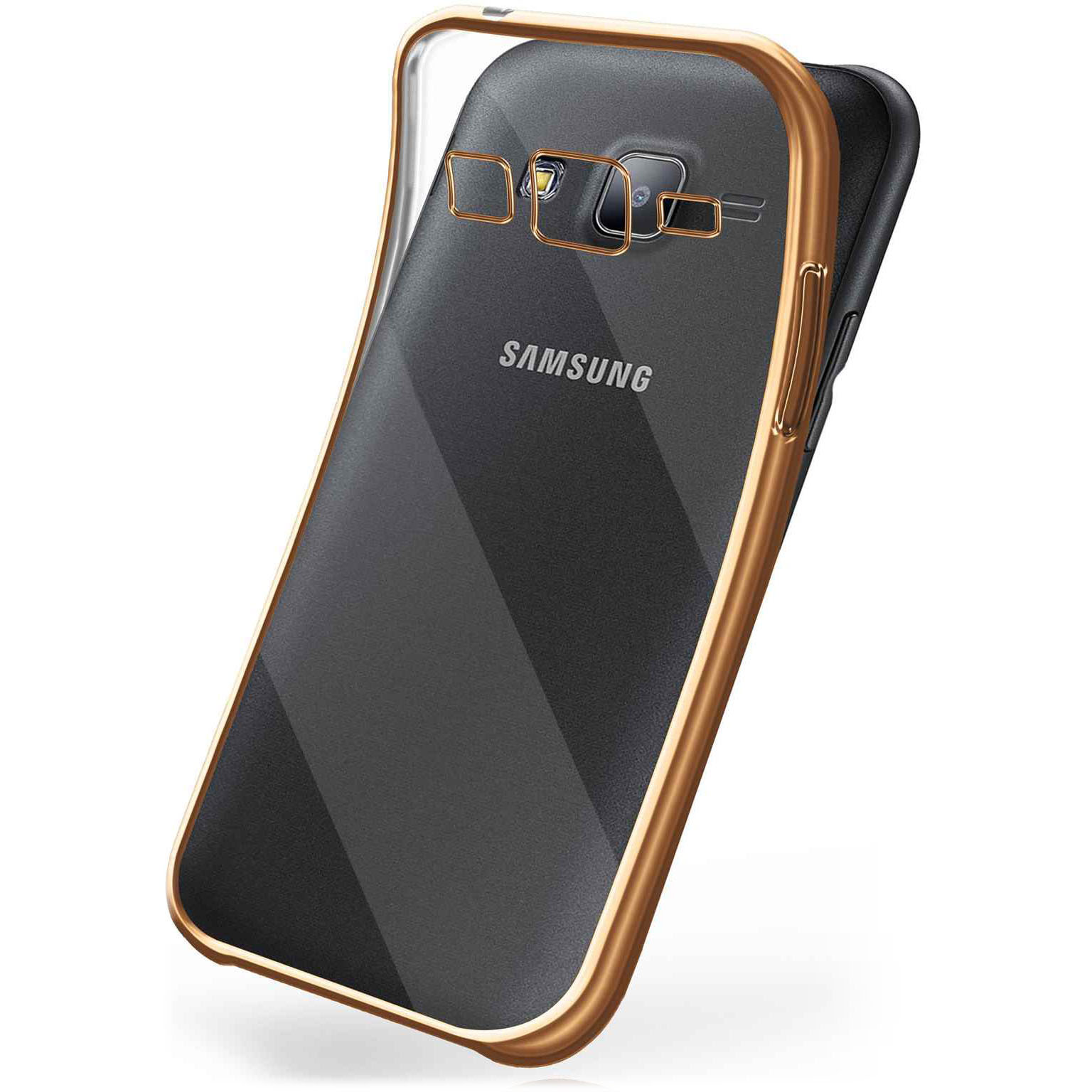 moex Chrome Case für Samsung Galaxy J5 (2015) – Handy Bumper mit Chrom Rand – Transparente Hülle – Weiteres Produktbild 1 moex Chrome Case für Samsung Galaxy J5 (2015) – Handy Bumper mit Chrom Rand – Transparente Hülle – Weiteres Produktbild 1