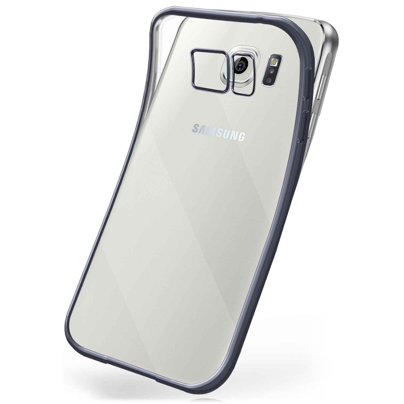 moex Chrome Case für Samsung Galaxy S6 – Handy Bumper mit Chrom Rand – Transparente Hülle – Weiteres Produktbild 1 moex Chrome Case für Samsung Galaxy S6 – Handy Bumper mit Chrom Rand – Transparente Hülle – Weiteres Produktbild 1