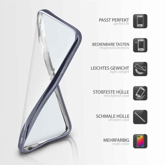 moex Chrome Case für Samsung Galaxy S6 – Handy Bumper mit Chrom Rand – Transparente Hülle – Weiteres Produktbild 2 moex Chrome Case für Samsung Galaxy S6 – Handy Bumper mit Chrom Rand – Transparente Hülle – Weiteres Produktbild 2