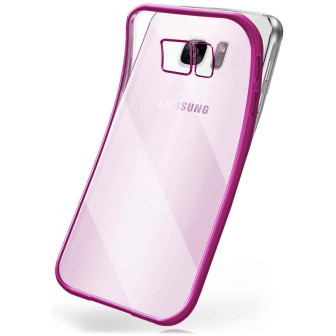 moex Chrome Case für Samsung Galaxy S7 – Handy Bumper mit Chrom Rand – Transparente Hülle – Berry moex Chrome Case für Samsung Galaxy S7 – Handy Bumper mit Chrom Rand – Transparente Hülle – Berry