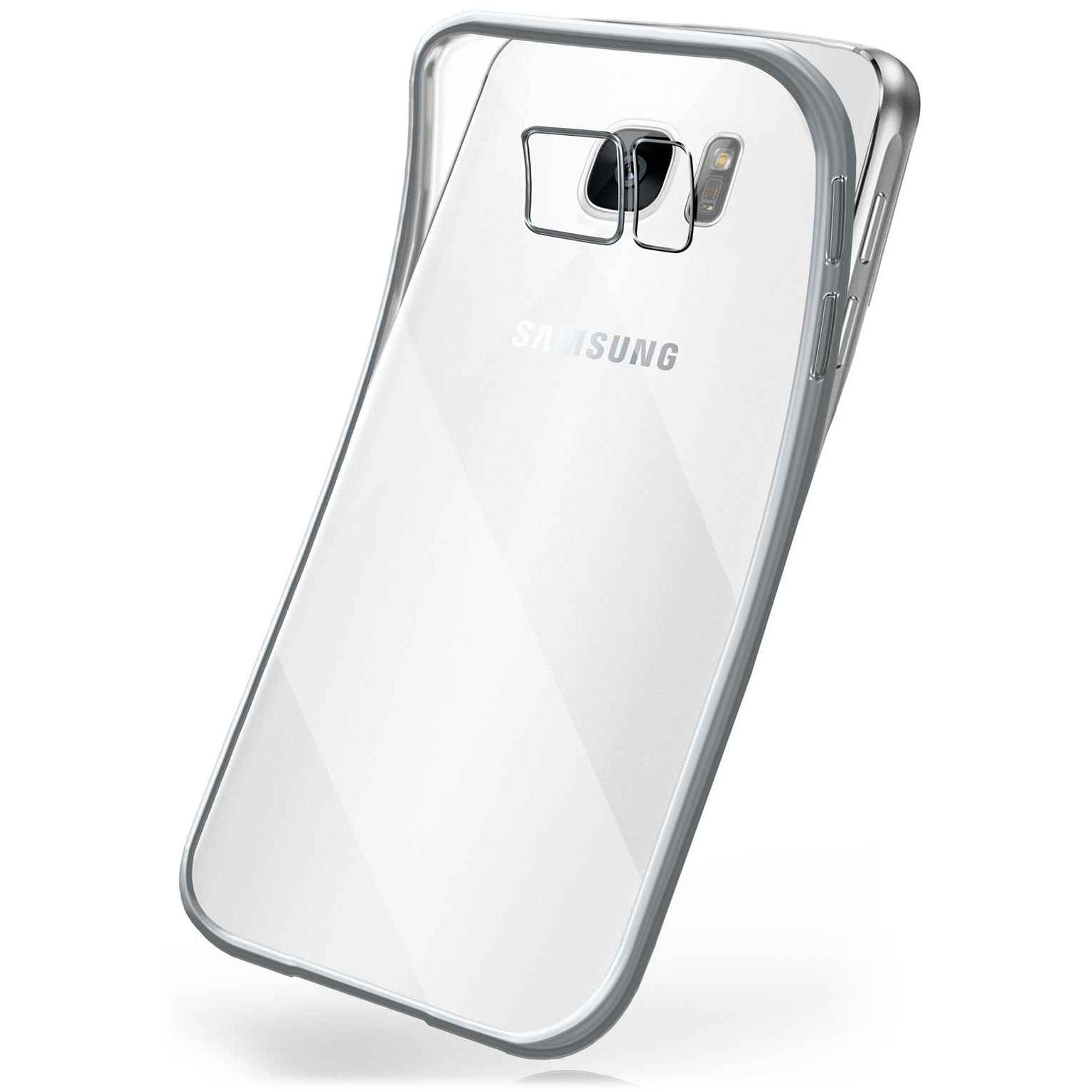 moex Chrome Case für Samsung Galaxy S7 – Handy Bumper mit Chrom Rand – Transparente Hülle – Weiteres Produktbild 1 moex Chrome Case für Samsung Galaxy S7 – Handy Bumper mit Chrom Rand – Transparente Hülle – Weiteres Produktbild 1