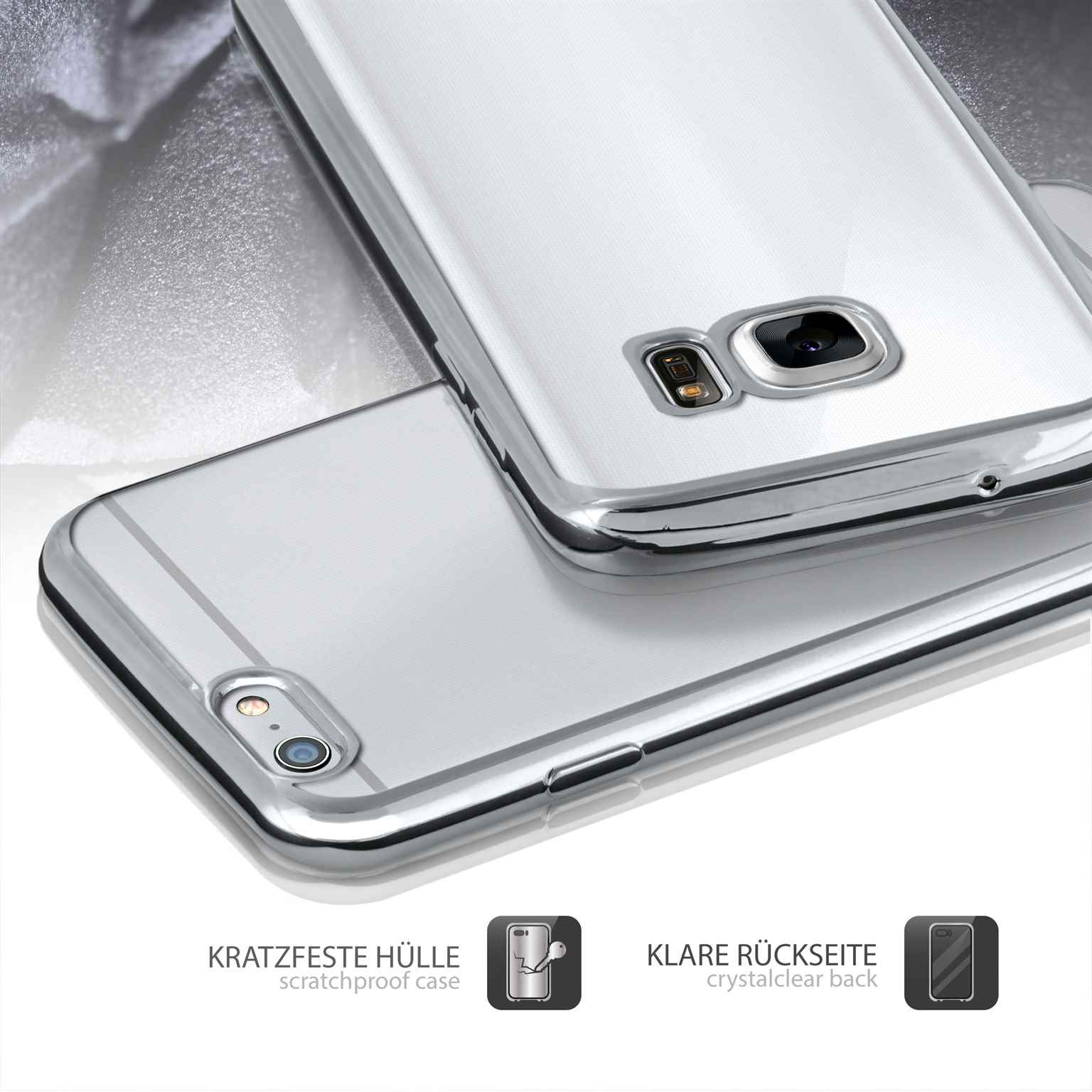 moex Chrome Case für Samsung Galaxy S7 – Handy Bumper mit Chrom Rand – Transparente Hülle – Weiteres Produktbild 5 moex Chrome Case für Samsung Galaxy S7 – Handy Bumper mit Chrom Rand – Transparente Hülle – Weiteres Produktbild 5