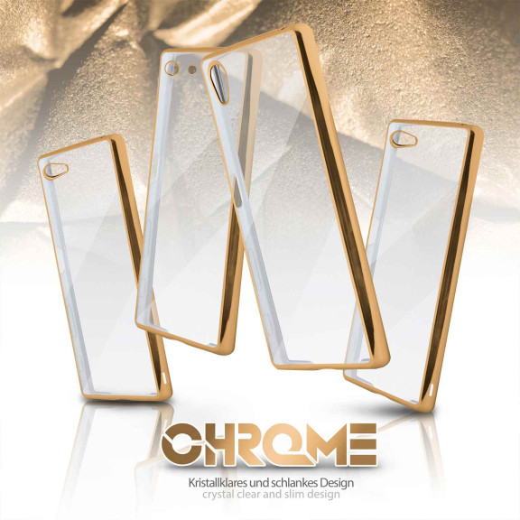 moex Chrome Case für Sony Xperia Z5 Compact – Handy Bumper mit Chrom Rand – Transparente Hülle – Weiteres Produktbild 6