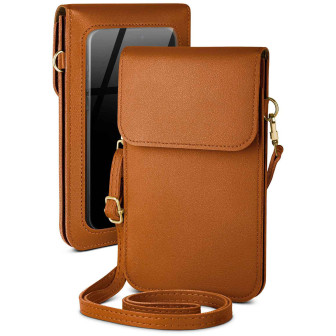 moex CitySling Samsung Galaxy S23 Plus Handytasche zum Umhängen – Kastanienbraun