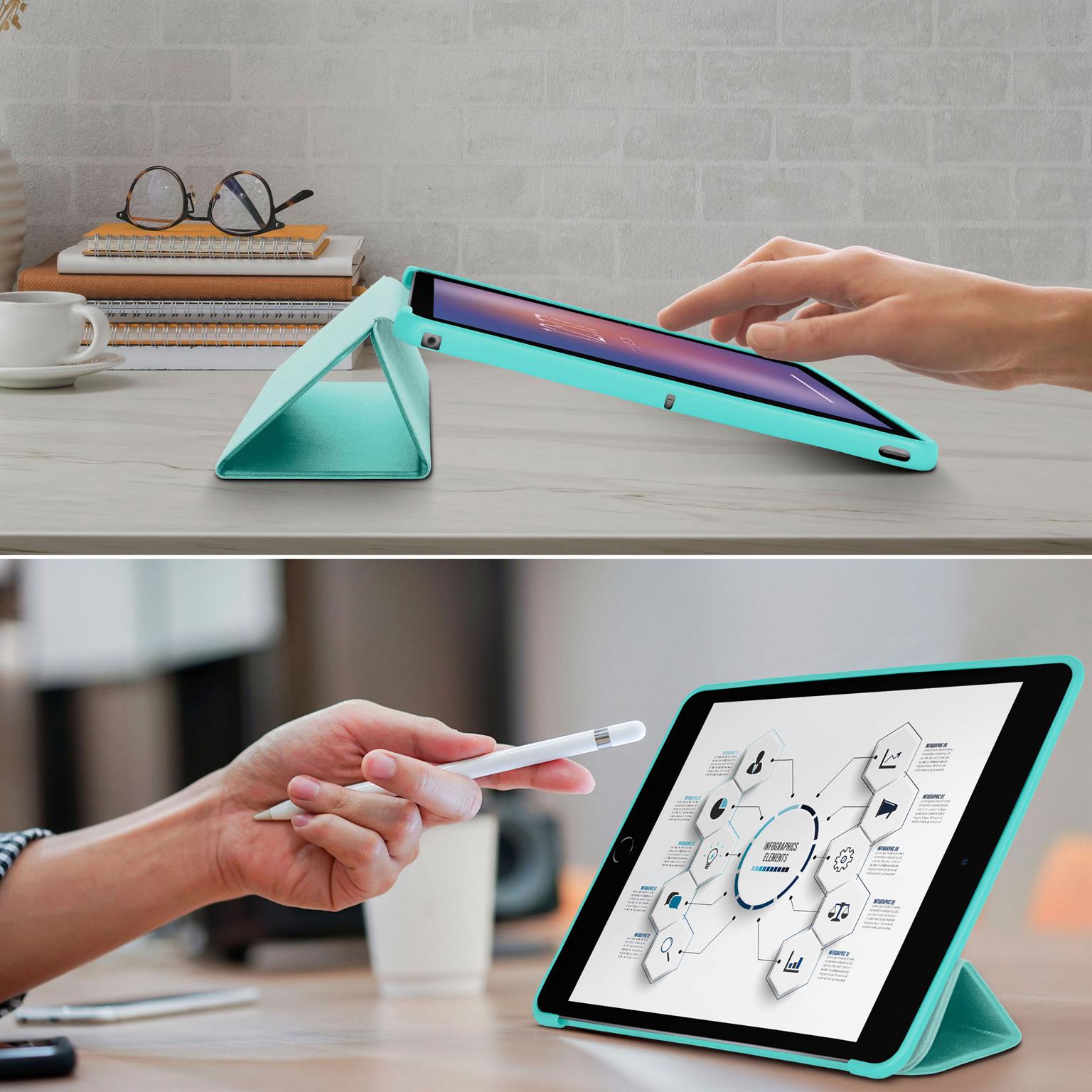 ONEFLOW Clarity Case iPad 5 (2017) Flip Cover mit Stand – Weiteres Produktbild 8 ONEFLOW Clarity Case iPad 5 (2017) Flip Cover mit Stand – Weiteres Produktbild 8