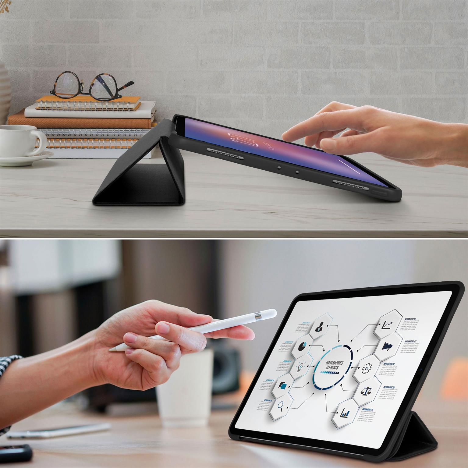 ONEFLOW Clarity Case iPad Pro 11 (2020) Flip Cover mit Stand – Weiteres Produktbild 7