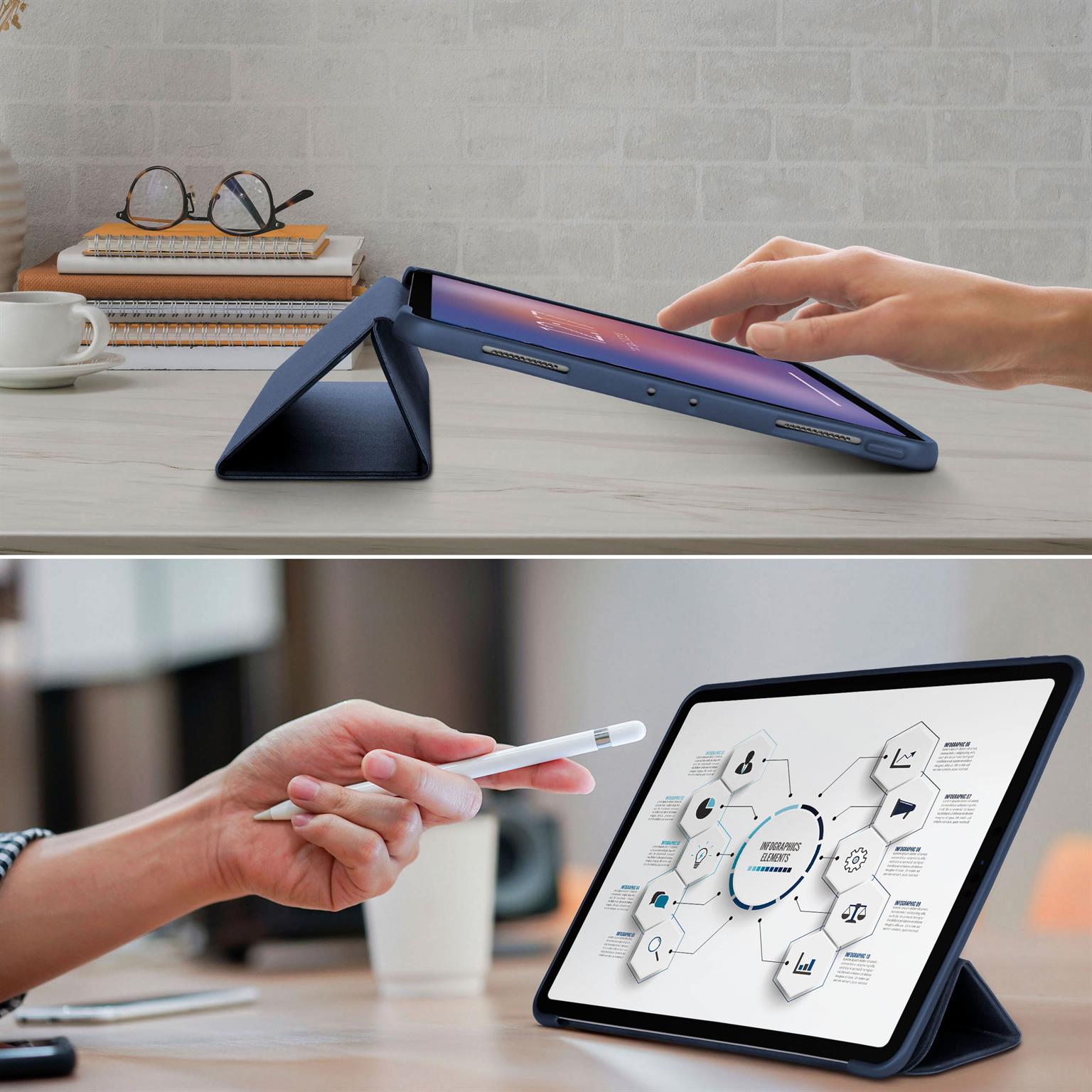 ONEFLOW Clarity Case iPad Pro 11 (2021) Flip Cover mit Stand – Weiteres Produktbild 7