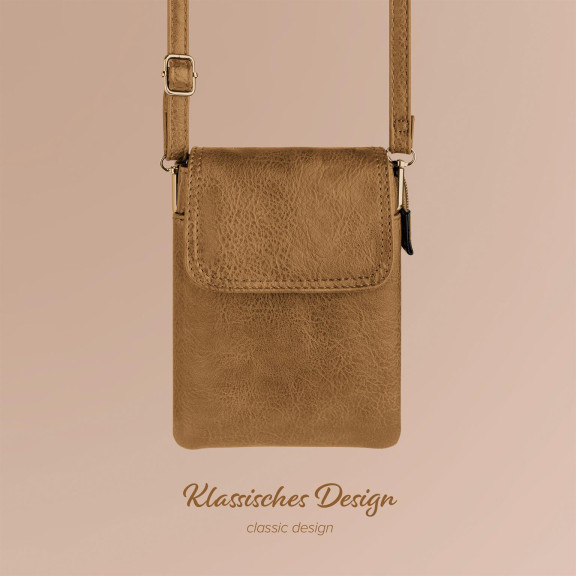 moex Handytasche zum Umhängen für Damen aus Leder – Classic Sling – Weiteres Produktbild 2