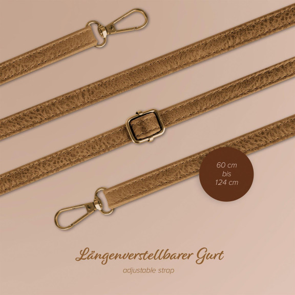 moex Handytasche zum Umhängen für Damen aus Leder – Classic Sling – Weiteres Produktbild 5