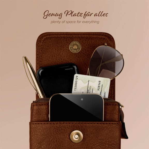 moex Handytasche zum Umhängen für Damen aus Leder – Classic Sling – Weiteres Produktbild 4 moex Handytasche zum Umhängen für Damen aus Leder – Classic Sling – Weiteres Produktbild 4