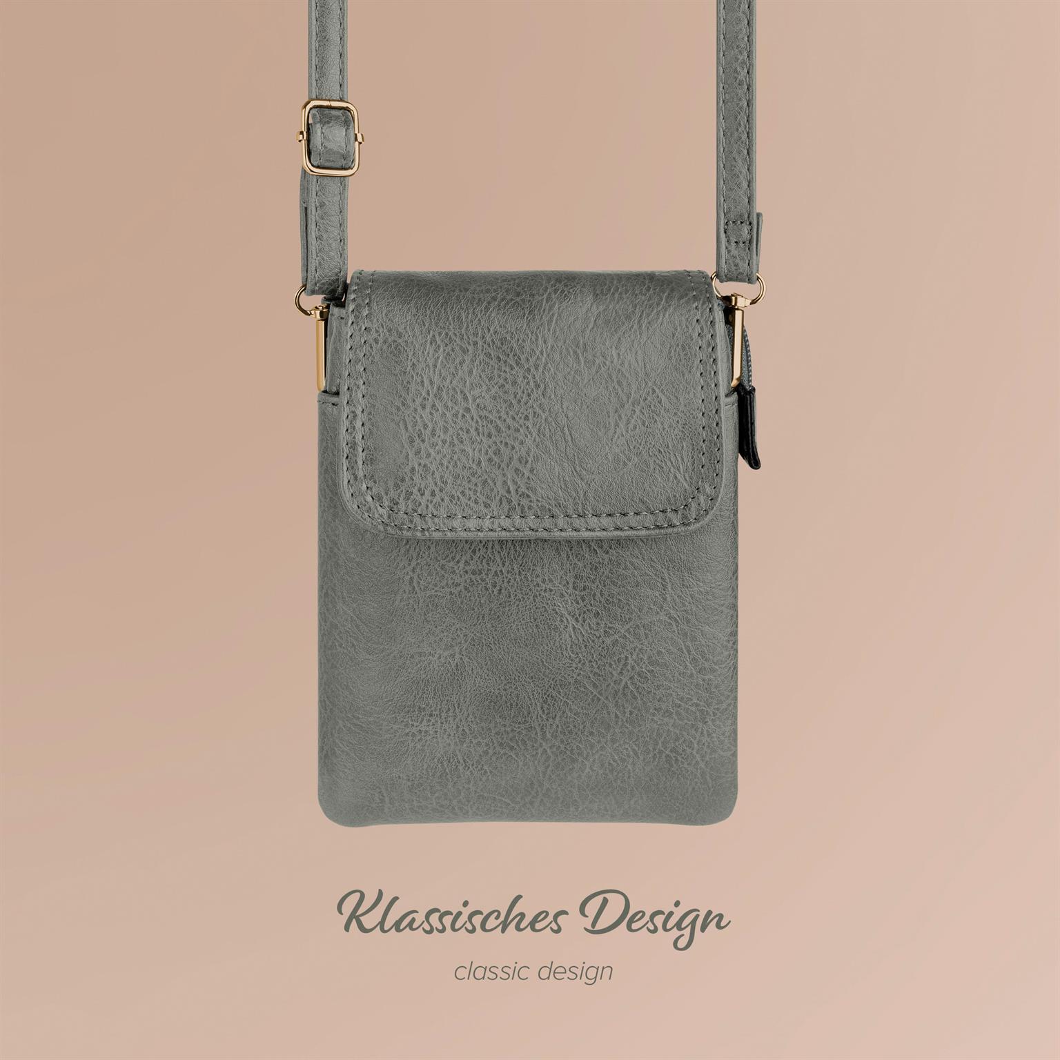 moex Handytasche zum Umhängen für Damen aus Leder – Classic Sling – Weiteres Produktbild 2 moex Handytasche zum Umhängen für Damen aus Leder – Classic Sling – Weiteres Produktbild 2