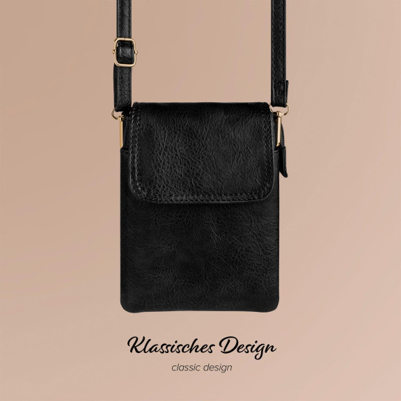 moex Handytasche zum Umhängen für Damen aus Leder – Classic Sling – Weiteres Produktbild 2
