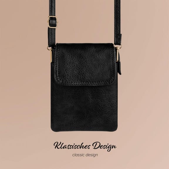 moex Handytasche zum Umhängen für Damen aus Leder – Classic Sling – Weiteres Produktbild 2 moex Handytasche zum Umhängen für Damen aus Leder – Classic Sling – Weiteres Produktbild 2