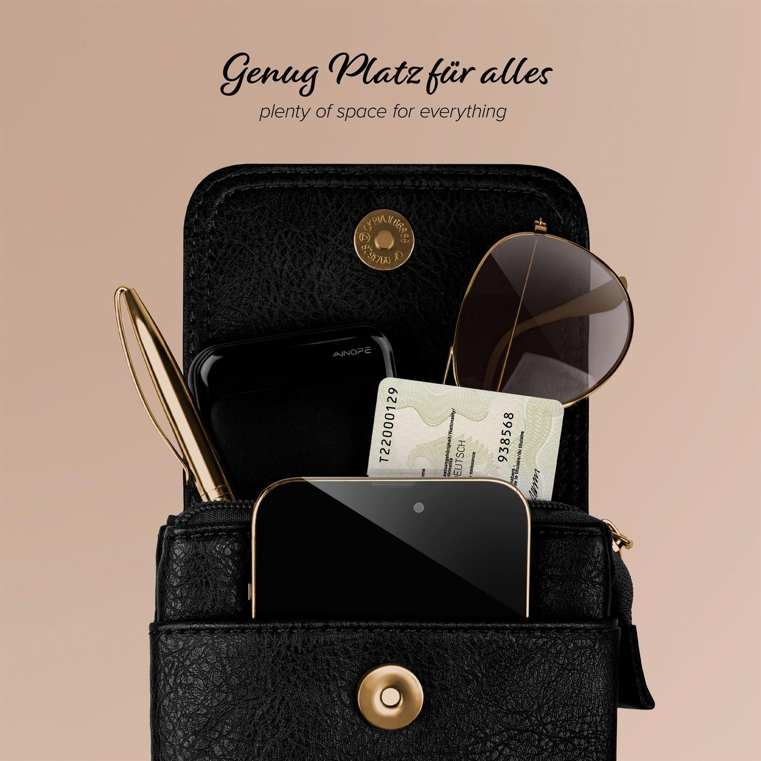 moex Handytasche zum Umhängen für Damen aus Leder – Classic Sling – Weiteres Produktbild 3