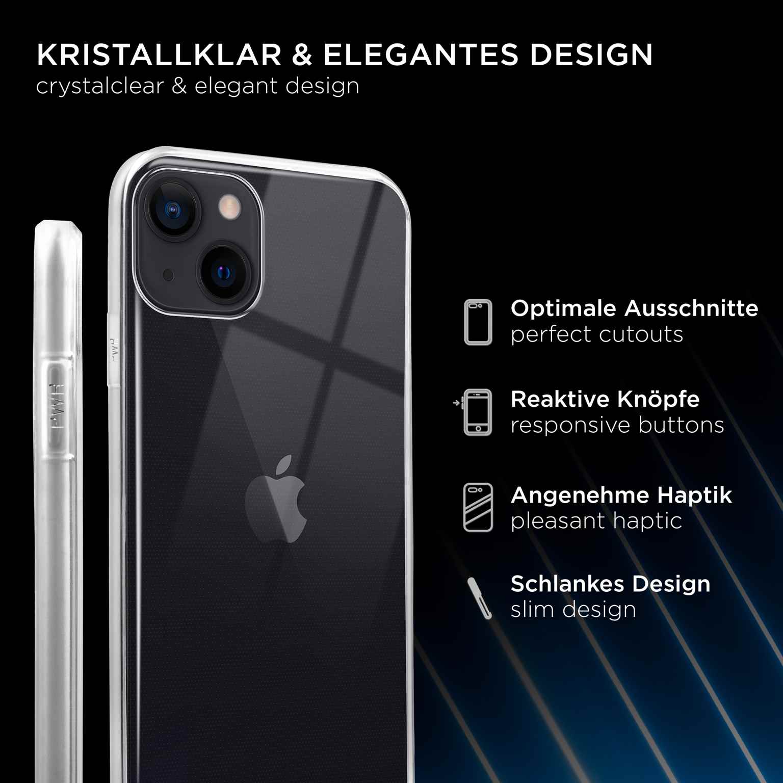 ONEFLOW Clear Case iPhone 14 Plus Silikonhülle transparent – Weiteres Produktbild 2