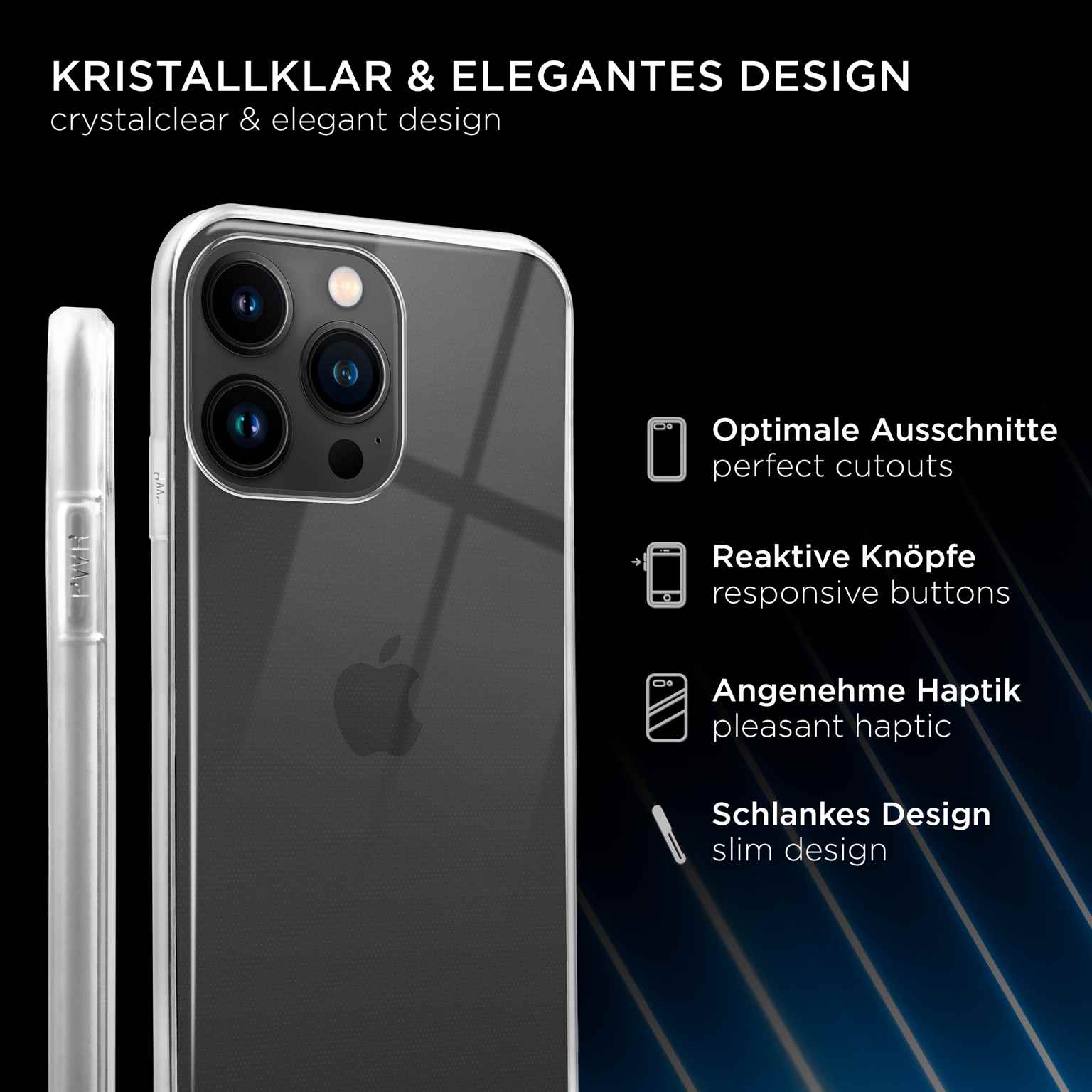 ONEFLOW Clear Case iPhone 14 Pro Silikonhülle transparent – Weiteres Produktbild 2