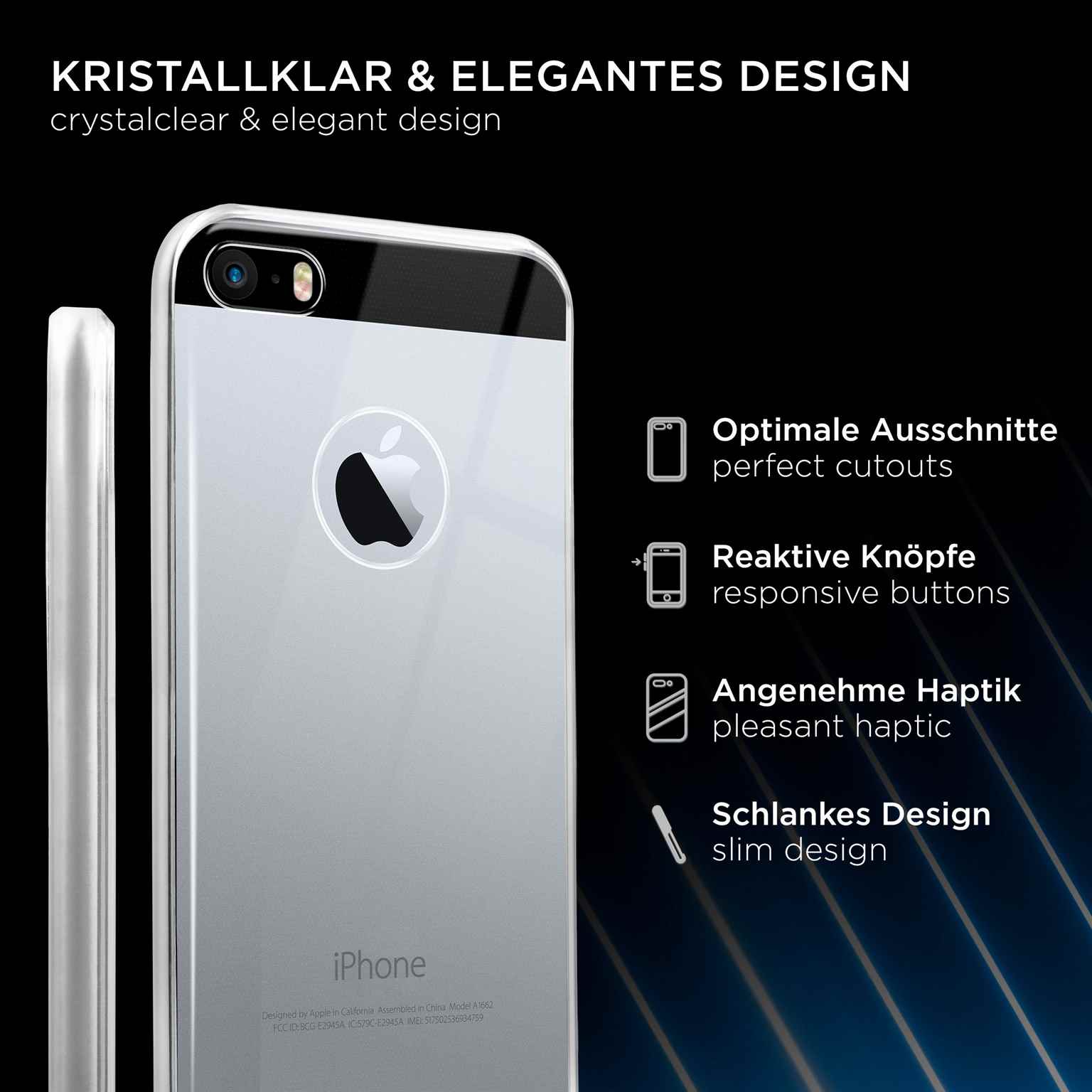 ONEFLOW Clear Case iPhone 5 Silikonhülle transparent – Weiteres Produktbild 2 ONEFLOW Clear Case iPhone 5 Silikonhülle transparent – Weiteres Produktbild 2