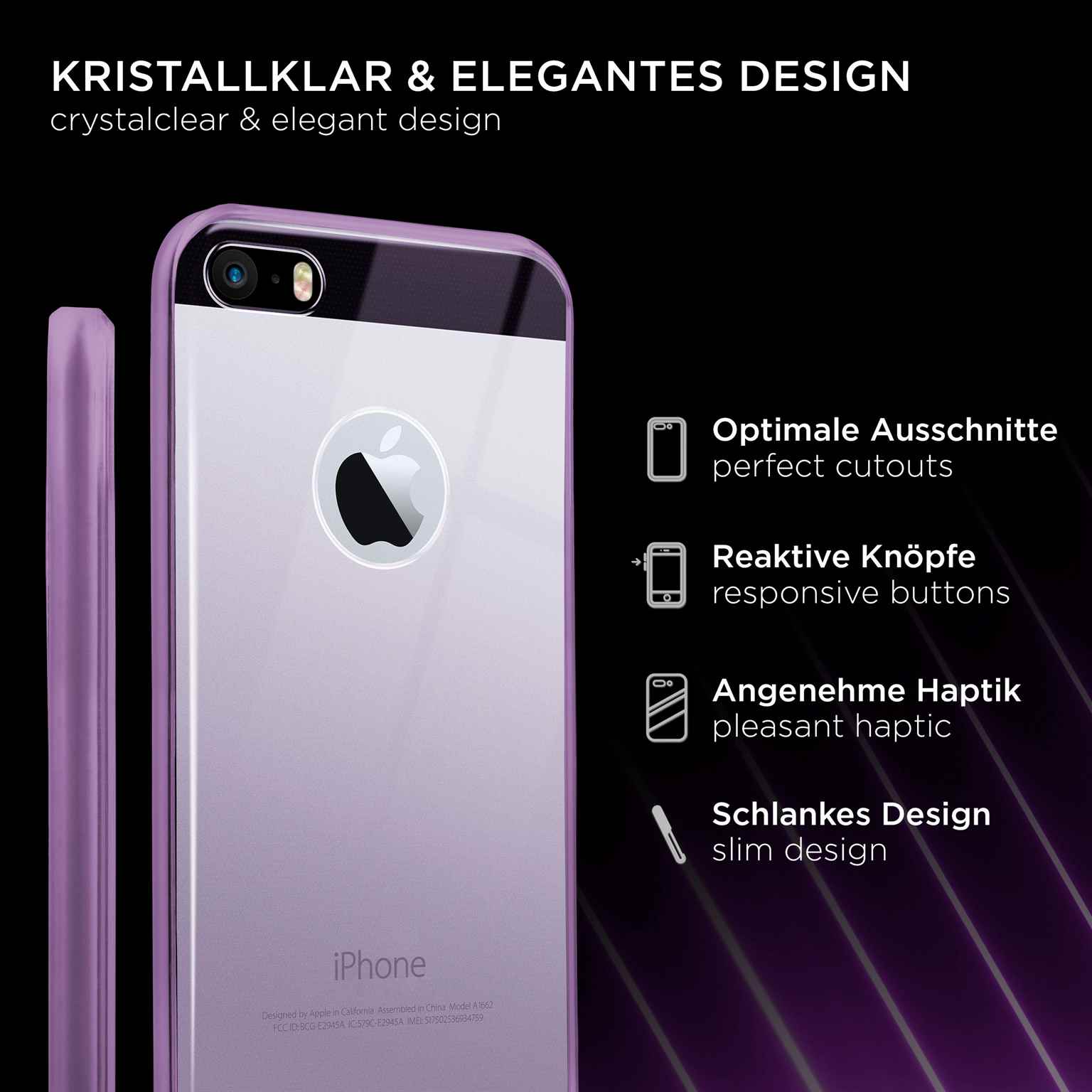 ONEFLOW Clear Case iPhone 5 Silikonhülle transparent – Weiteres Produktbild 2 ONEFLOW Clear Case iPhone 5 Silikonhülle transparent – Weiteres Produktbild 2