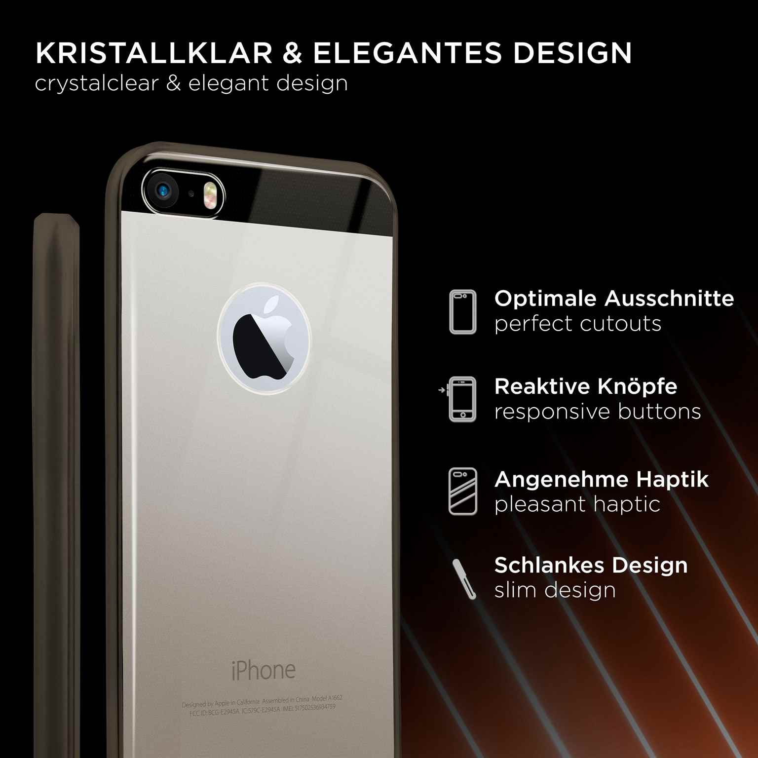 ONEFLOW Clear Case iPhone 5s Silikonhülle transparent – Weiteres Produktbild 2 ONEFLOW Clear Case iPhone 5s Silikonhülle transparent – Weiteres Produktbild 2