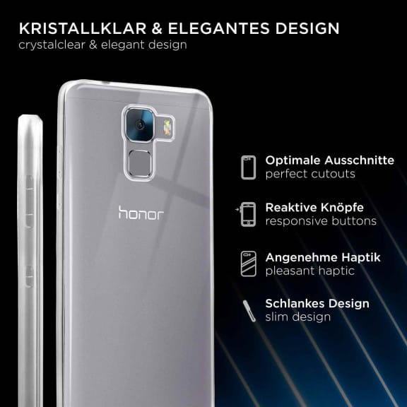 ONEFLOW Clear Case Huawei Honor 7 Premium Silikonhülle transparent – Weiteres Produktbild 2 ONEFLOW Clear Case Huawei Honor 7 Premium Silikonhülle transparent – Weiteres Produktbild 2
