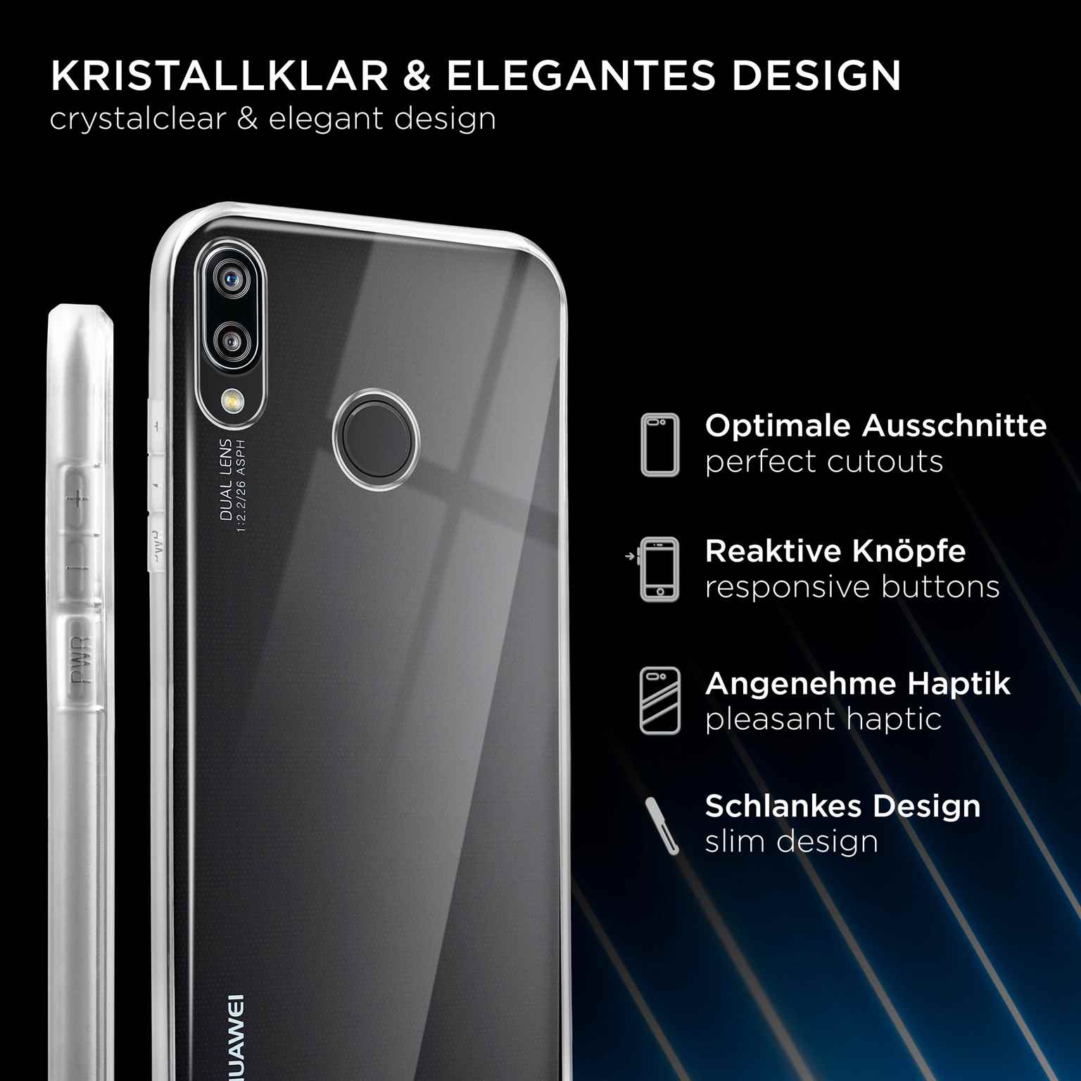 ONEFLOW Clear Case Huawei P20 Lite Silikonhülle transparent – Weiteres Produktbild 2 ONEFLOW Clear Case Huawei P20 Lite Silikonhülle transparent – Weiteres Produktbild 2