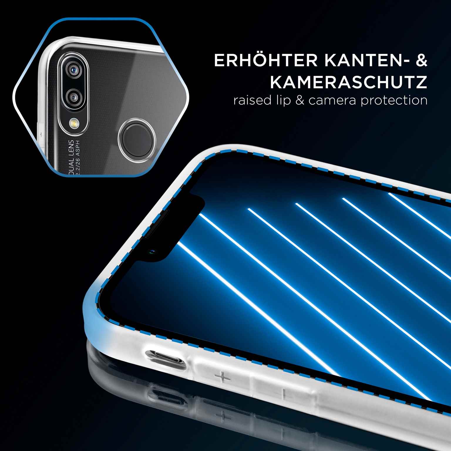 ONEFLOW Clear Case Huawei P20 Lite Silikonhülle transparent – Weiteres Produktbild 3 ONEFLOW Clear Case Huawei P20 Lite Silikonhülle transparent – Weiteres Produktbild 3