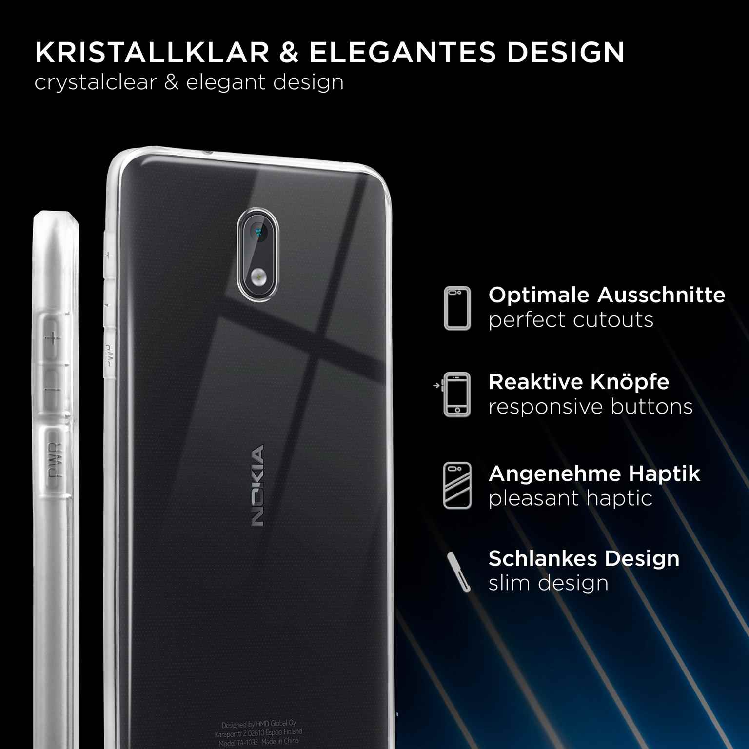 ONEFLOW Clear Case Nokia 3 Silikonhülle transparent – Weiteres Produktbild 2 ONEFLOW Clear Case Nokia 3 Silikonhülle transparent – Weiteres Produktbild 2