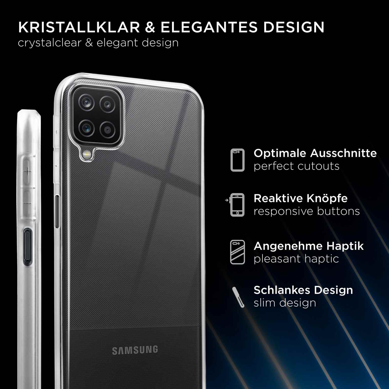 ONEFLOW Clear Case Samsung Galaxy A12 Silikonhülle transparent – Weiteres Produktbild 2 ONEFLOW Clear Case Samsung Galaxy A12 Silikonhülle transparent – Weiteres Produktbild 2