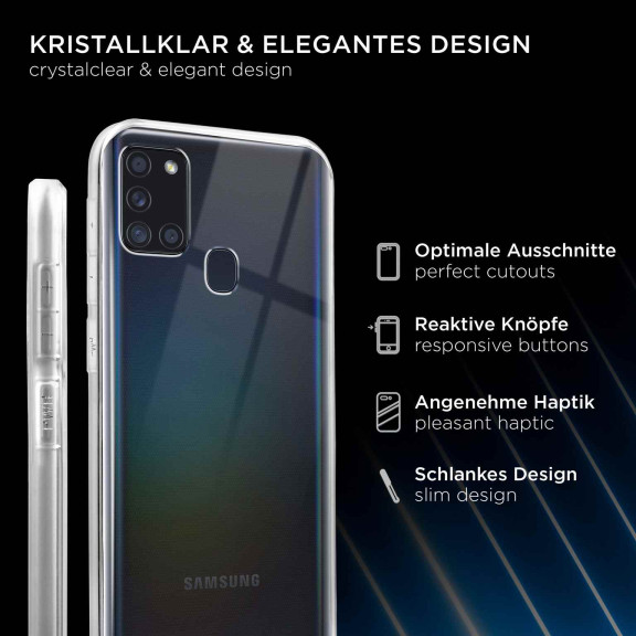 ONEFLOW Clear Case Samsung Galaxy A21s Silikonhülle transparent – Weiteres Produktbild 2