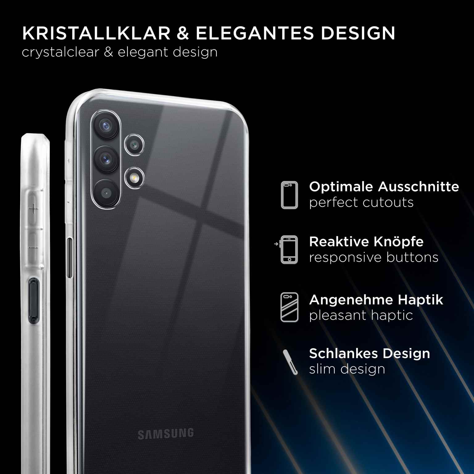 ONEFLOW Clear Case Samsung Galaxy A32 5G Silikonhülle transparent – Weiteres Produktbild 2 ONEFLOW Clear Case Samsung Galaxy A32 5G Silikonhülle transparent – Weiteres Produktbild 2