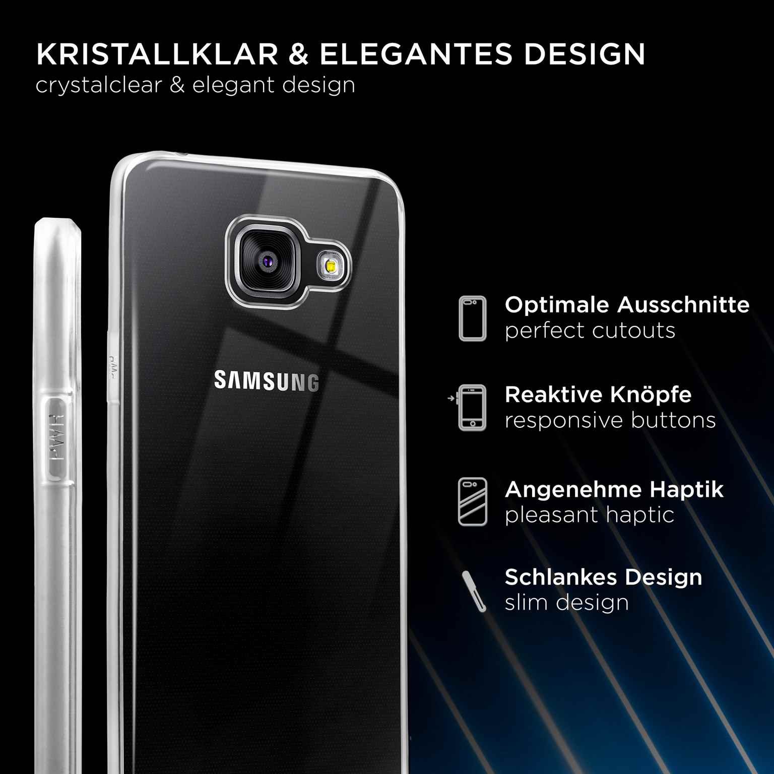 ONEFLOW Clear Case Samsung Galaxy A5 (2016) Silikonhülle transparent – Weiteres Produktbild 2 ONEFLOW Clear Case Samsung Galaxy A5 (2016) Silikonhülle transparent – Weiteres Produktbild 2