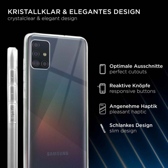 ONEFLOW Clear Case Samsung Galaxy A51 Silikonhülle transparent – Weiteres Produktbild 2