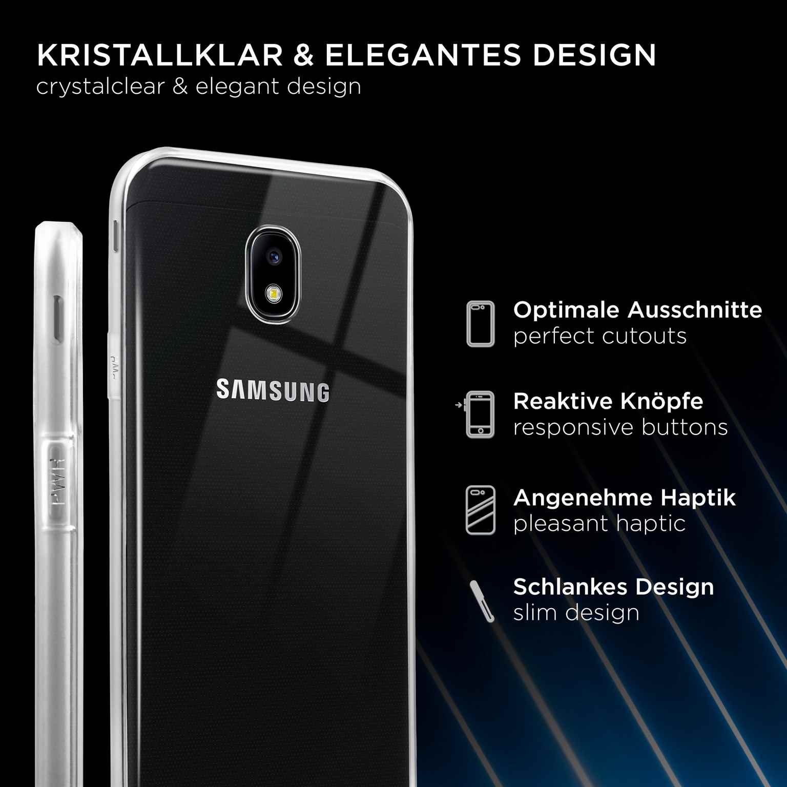 ONEFLOW Clear Case Samsung Galaxy J3 (2017) Silikonhülle transparent – Weiteres Produktbild 2 ONEFLOW Clear Case Samsung Galaxy J3 (2017) Silikonhülle transparent – Weiteres Produktbild 2