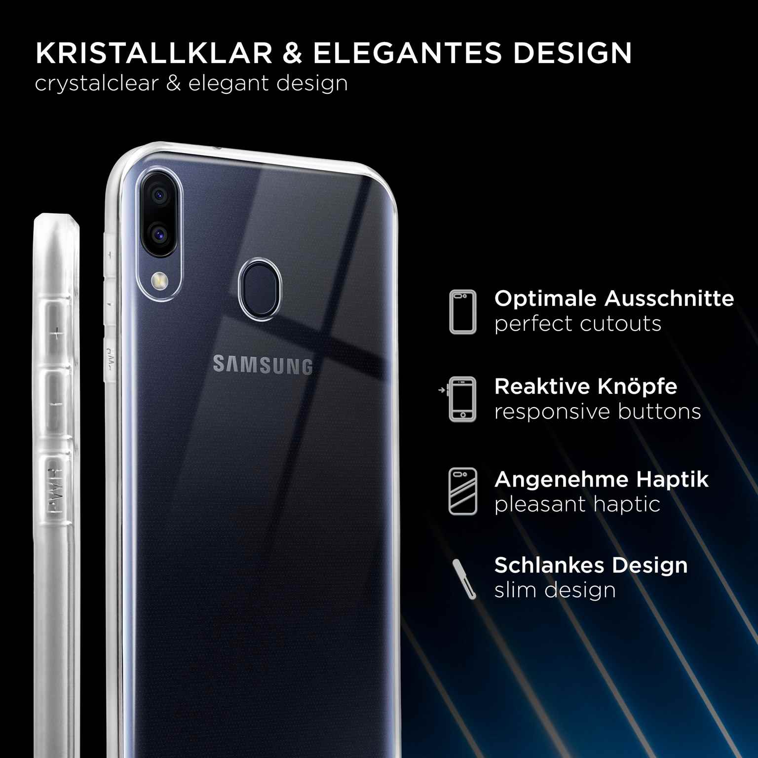 ONEFLOW Clear Case Samsung Galaxy M20 Silikonhülle transparent – Weiteres Produktbild 2 ONEFLOW Clear Case Samsung Galaxy M20 Silikonhülle transparent – Weiteres Produktbild 2