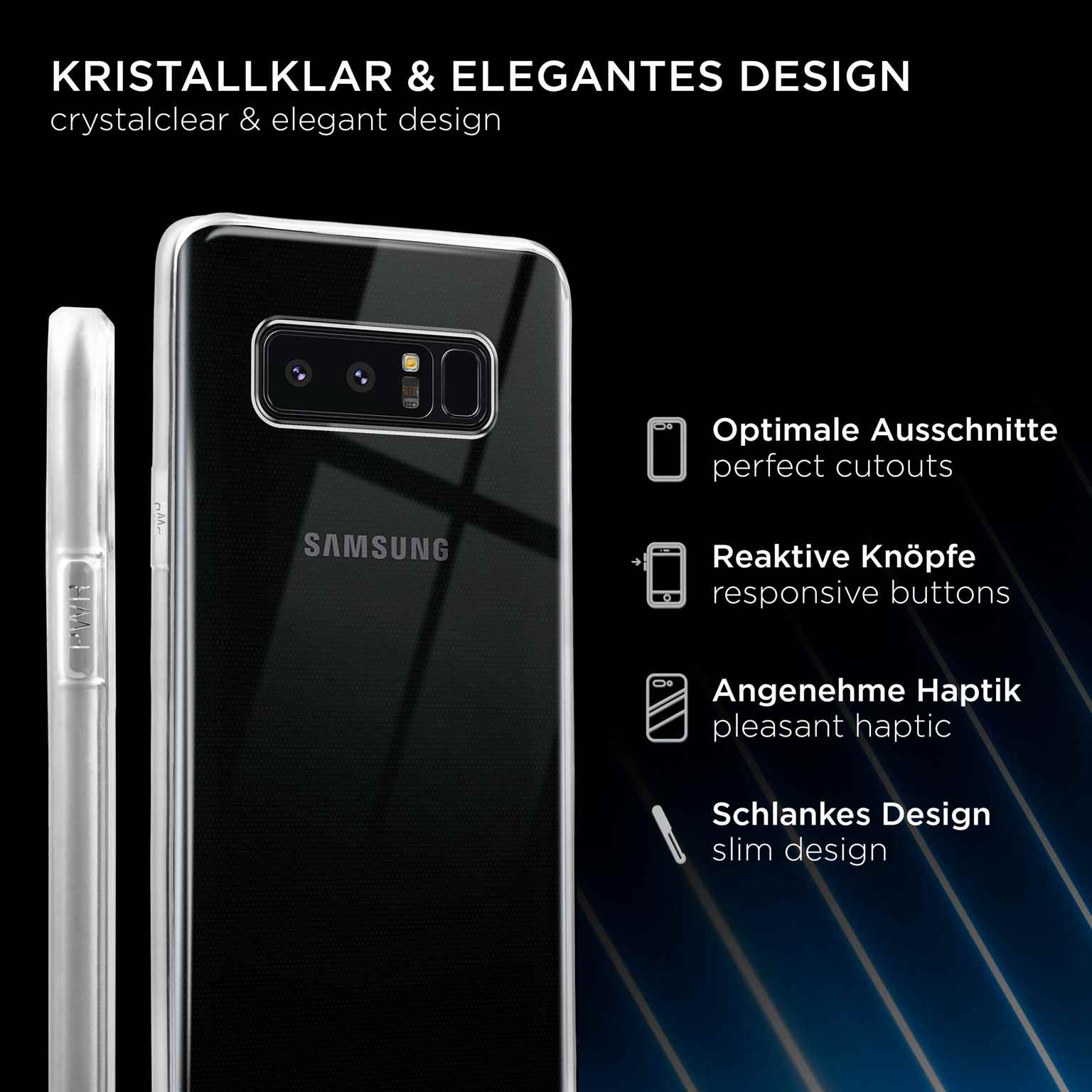 ONEFLOW Clear Case Samsung Galaxy Note 8 Silikonhülle transparent – Weiteres Produktbild 2 ONEFLOW Clear Case Samsung Galaxy Note 8 Silikonhülle transparent – Weiteres Produktbild 2